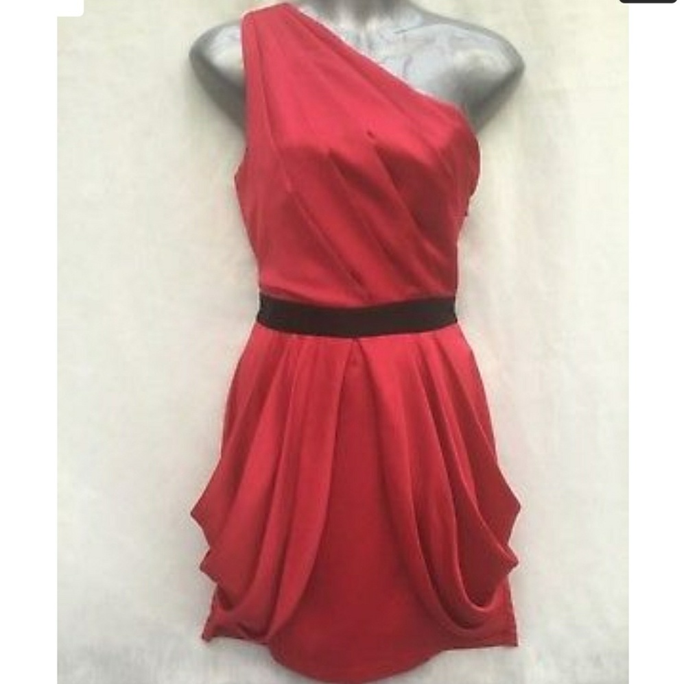 Lipsy London Red one shoulder dress cocktail